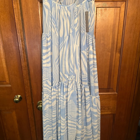 NEW Anthropologie Misa Los Angeles Kalita Maxi Dress in Casablanca Blue Shell XL - Picture 13 of 15